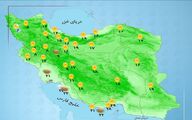 هواشناسی 1404/08/12 بارش باران و رعدوبرق در مناطق شمالی کشور