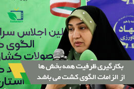 به کارگیری ظرفیت همه بخش های از الزامات طرح الگوی کشت می باشد