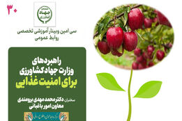 برگزاری سی‌اُمین وبینار آموزشی ـ تخصصی روابط‌عمومی با موضوع «راهبردهای وزارت جهاد کشاورزی برای امنیت غذایی»